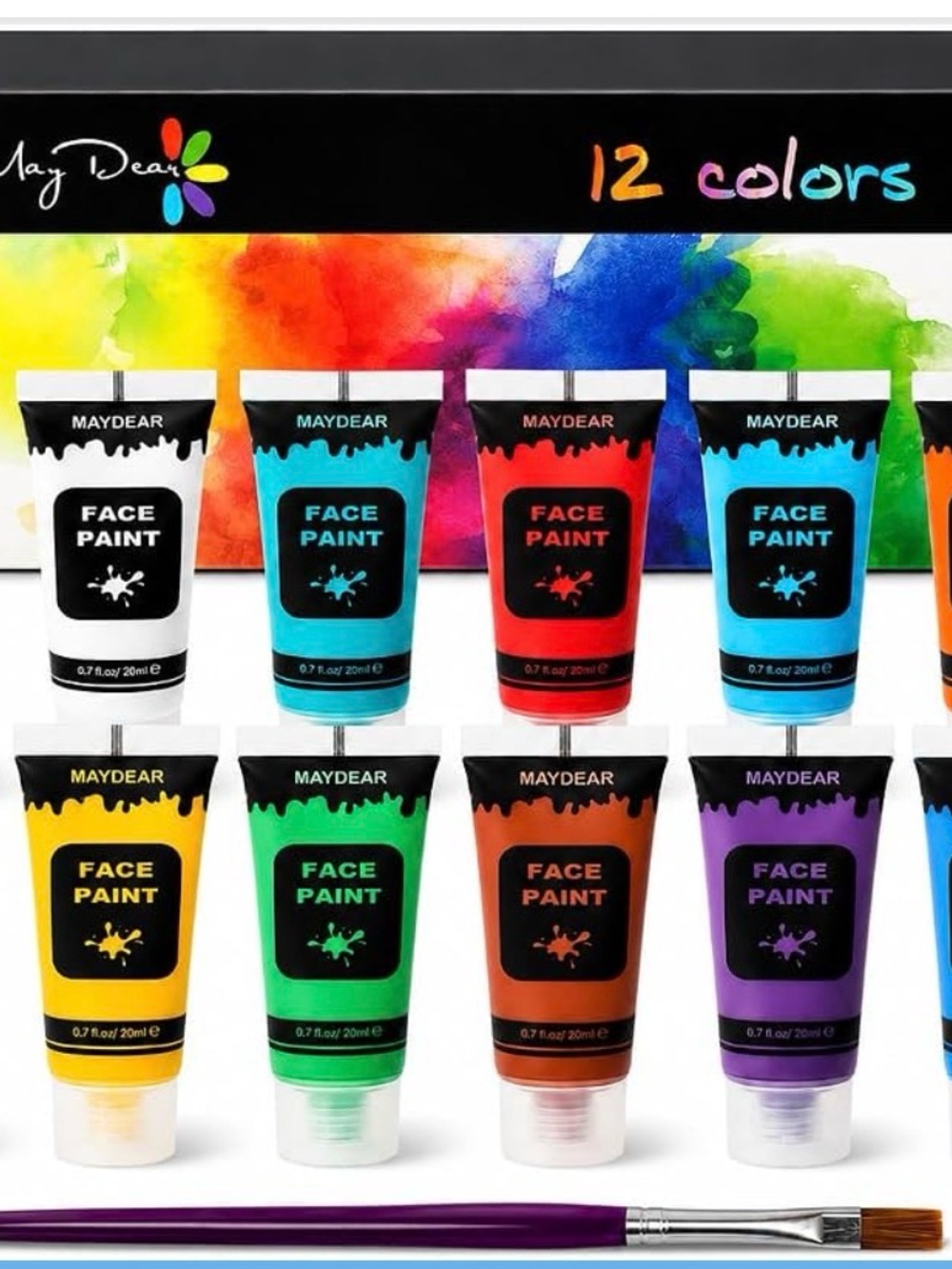 Face Paint Set - Assorted Colors (12 Pack)
